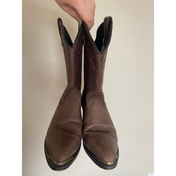 Masterson Boot Co. womens brown leather cowboy cowgirl western boots size 7 - Picture 2 of 7